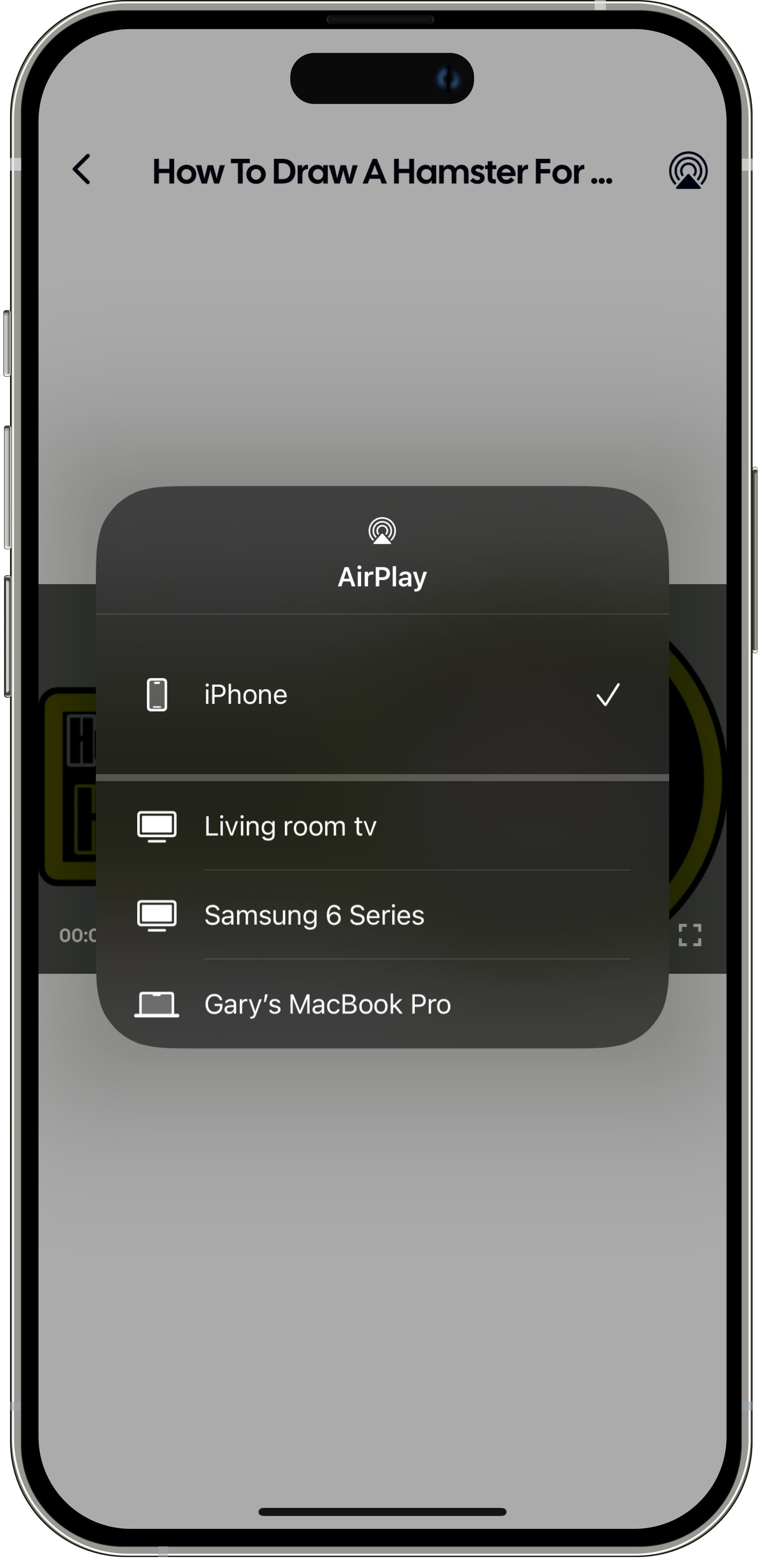 Watch on the large screen with Airplay