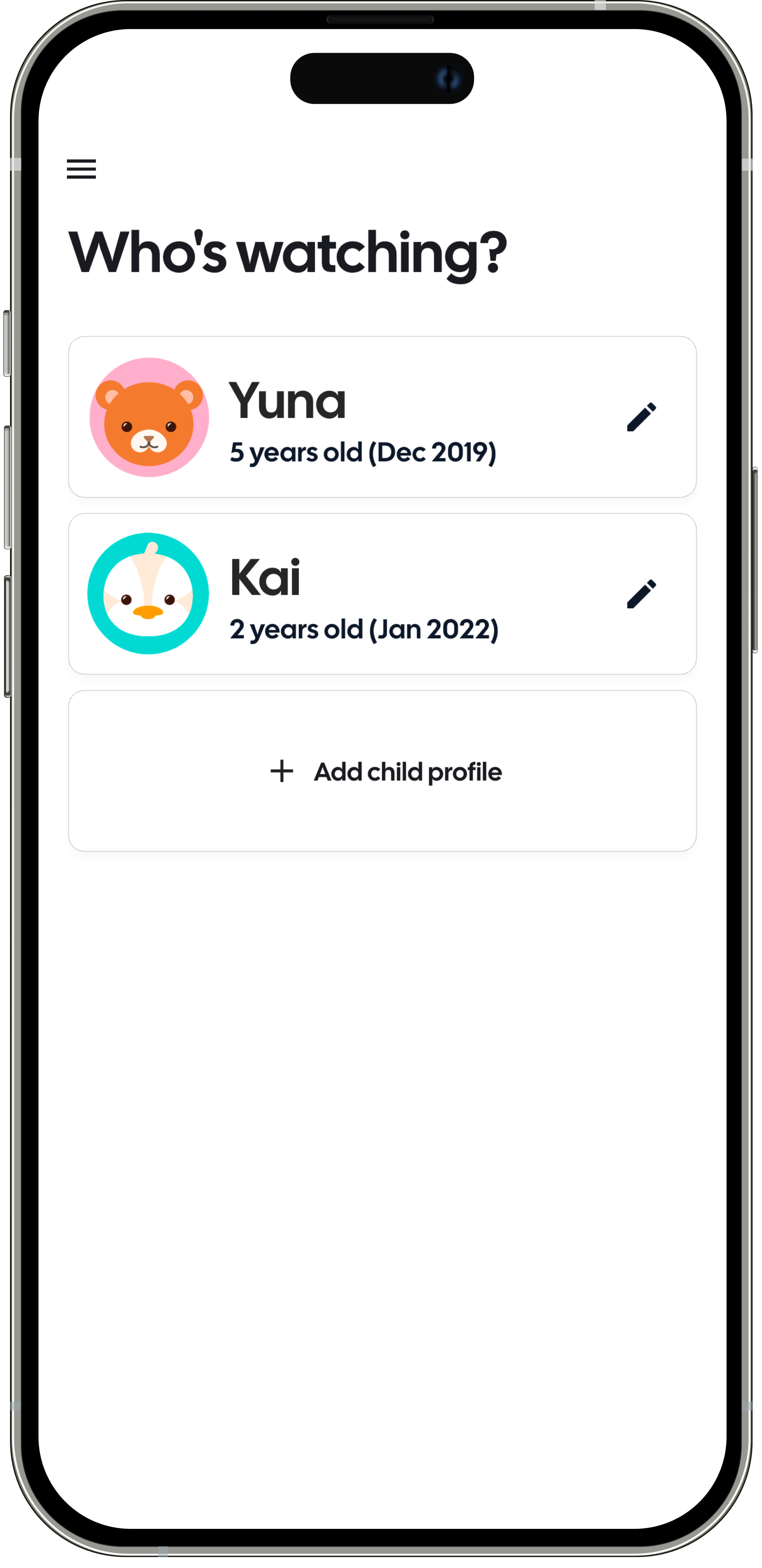 Create profiles for your kids